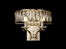 Vivienne French Gold Crystal Wall Lights Diyas Armed Wall Lights
